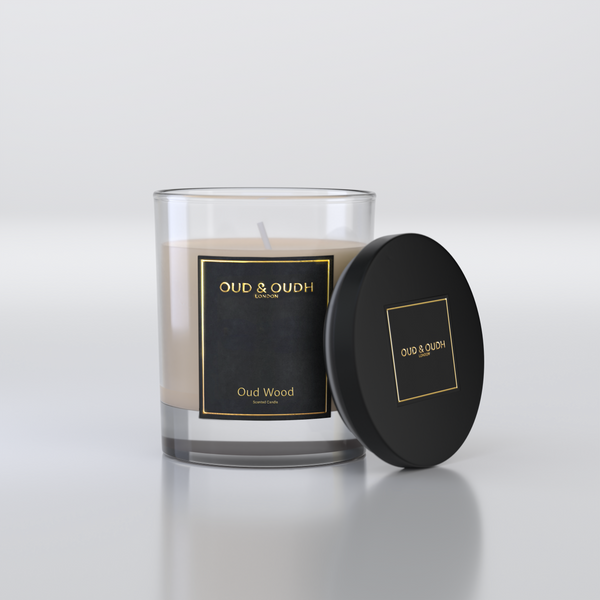 Oud Wood Luxury Scented Candle- Oud & Oudh London