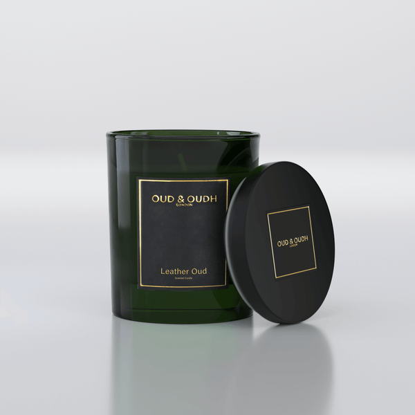 Leather Oud Luxury Scented Candle - Oud & Oudh London