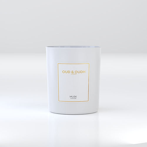 Musk oud scented candle luxury